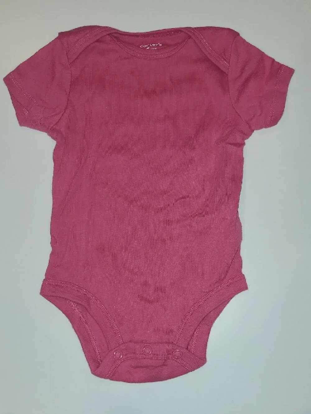 Carter's Cream Bow Print Three Piece Set with Pink Bodysuit.  Size 6 Months.